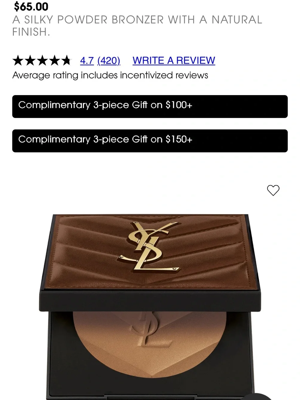 NIB YSL All Hours Hyper Bronze shade 01 Light Sepia